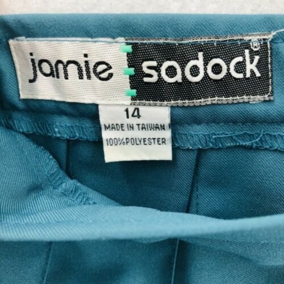 Vintage Jamie Sadock Sz 14 Pleated Mini Skirt Teal Tennis Athletic Studs Taiwan - Picture 3 of 9
